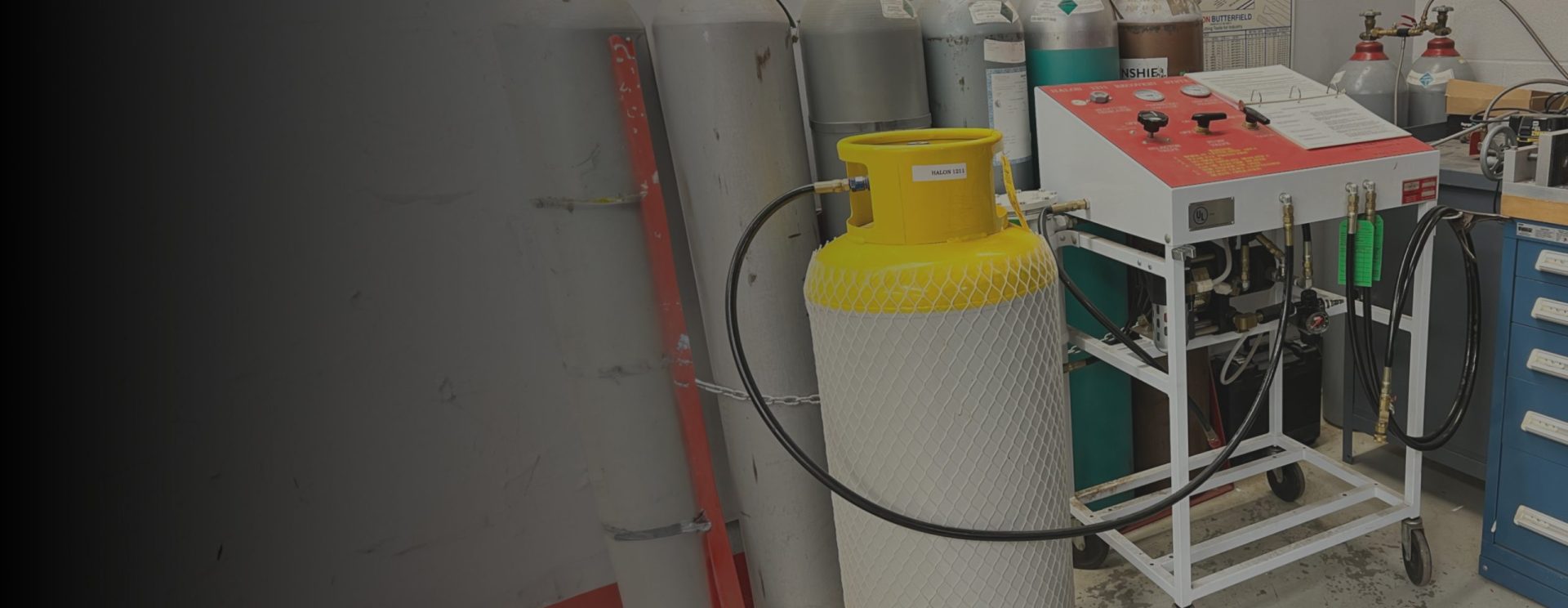 Halon Fire Extinguisher Header